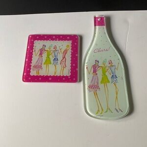 Colorful Cheers Bottle and Napkin Set